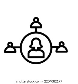 Employee turnover Bold Outline Vector icons that can easily modify

