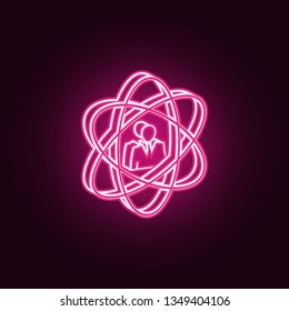 employee turnover icon. Elements of HR & Heat hunting in neon style icons. Simple icon for websites, web design, mobile app, info graphics