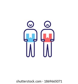 Employee Turnover icon in vector. Logotype
