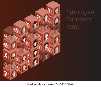 Employee Turnover Rate In Human Resources Analytic Vector