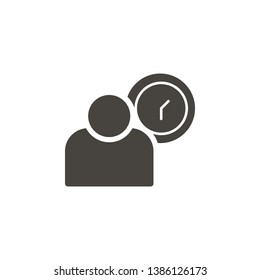 Employee, user vector icon. Simple element illustrationEmployee, user vector icon. Material concept vector illustration.