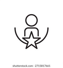 Ícone da proposta de valor do funcionário simbolizando a estratégia do vice-presidente executivo, a marca do empregador e as recompensas de talentos, representando os benefícios da cultura corporativa, a apreciação do trabalhador, a promessa da empresa e o profissionalismo.