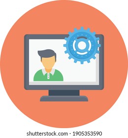 employee vector colour flat icon