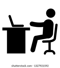 Employee  vector element, pictogram design.