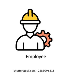 Employee  vector  Filled outline Design illustration. Symbol on White background EPS 10 File