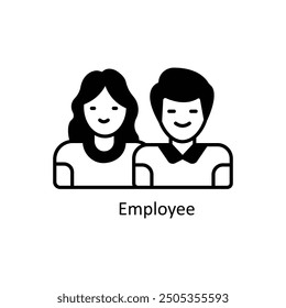 Employee vector filled outline Icon Design illustration. Graphic Design Symbol on White background EPS 10 File