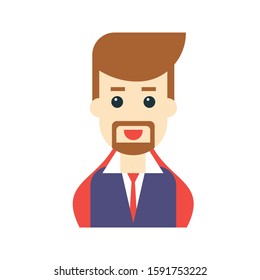 employee vector flat color icon 