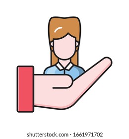 Vektorillustration der Mitarbeiter 