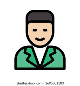 icono de color plano vectorial empleado 