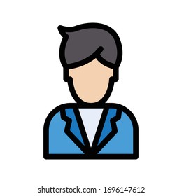 icono de color plano vectorial empleado 