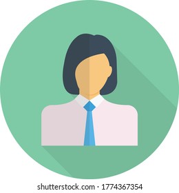 employee vector flat color icon