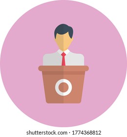 icono de color plano vectorial de empleado 