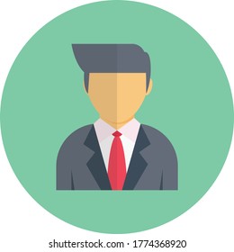 employee vector flat color icon 