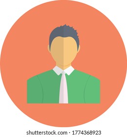 employee vector flat color icon 