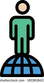 Vektorfarbensymbol eines Mitarbeiters 