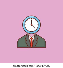 employee vector flat color icon