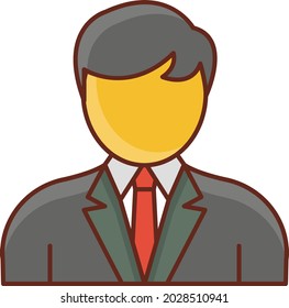 employee vector flat color icon