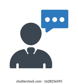 employee vector glyph color icon 