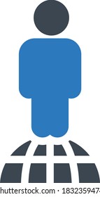 employee vector glyph color icon 