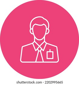 Icono vector empleado. Se puede usar para imprimir, móviles y aplicaciones web.