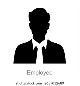 Diseño de concepto de icono de Vector de empleado