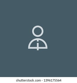 Employee vector icon. Employee concept stroke symbol design. Thin graphic elements vector illustration, outline pattern for your web site design, logo, UI. EPS 10.