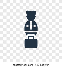 Employee vector icon isolated on transparent background, Employee transparency logo concept