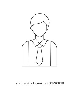 Employee vector icon on white background. 