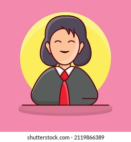 employee Vector illustration on a transparent background. Premium quality symmbols. Vector line flat icons for concept and graphic design. 