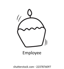 Employee vector outline Icon Design illustration. Party and Celebrate Symbol on White background EPS 10 File
