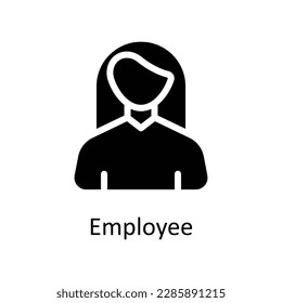 Employee Vector    solid Icons. Simple stock illustration stock