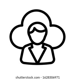 employee vector thin line icon 