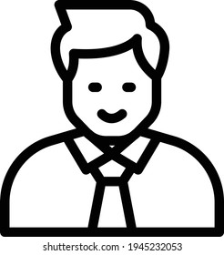 icono de línea delgada vectorial de empleado