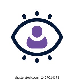 employee vision icon. vector dual tone icon for your website, mobile, presentation, and logo design.
