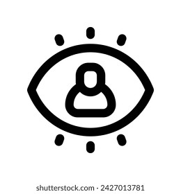 employee vision icon. vector line icon for your website, mobile, presentation, and logo design.