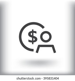 Employee wages icon