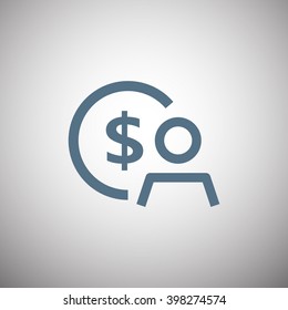 Employee wages icon