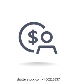 Employee wages icon