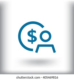 Employee wages icon