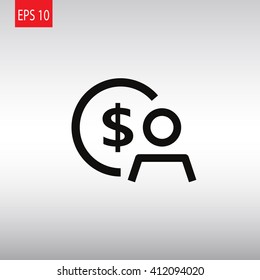 Employee wages icon