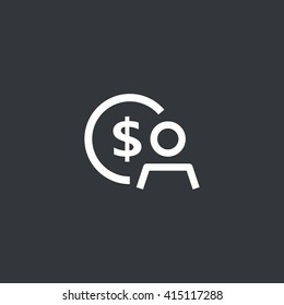 Employee wages icon.