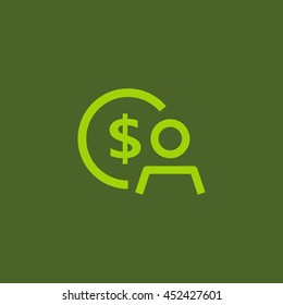  Employee wages icon Vector. 