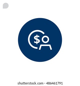  Employee wages icon Vector. 