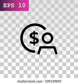  Employee wages icon Vector. 