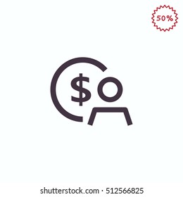  Employee wages icon Vector. 