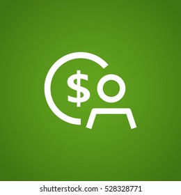 Employee wages icon Vector. 