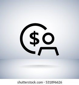  Employee wages icon Vector. 