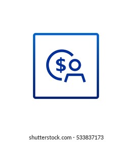  Employee wages icon Vector. 