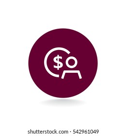 Employee wages icon Vector. 