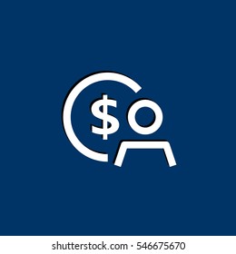  Employee wages icon Vector. 
